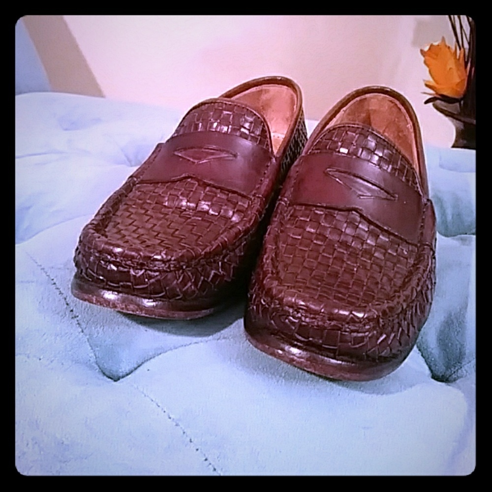 Cole Haan Woven Penny Loafers